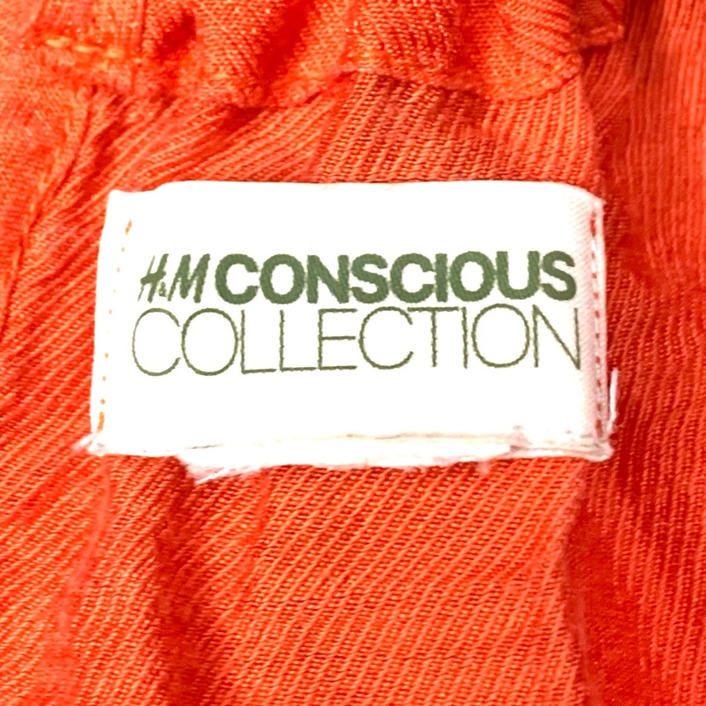 H&M Conscious orange pullover hi/lo free flowing dress- M - Picture 2 of 12